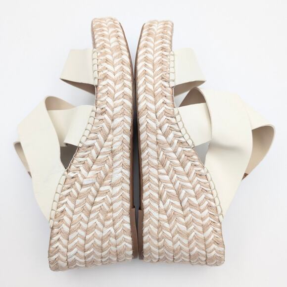 Nordstrom Rack Cressida Platform Wedge Espadrille Sandal Ivory Size US9M EU40 - Picture 8 of 13